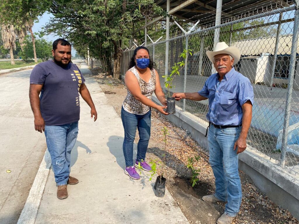 Hoy tuvimos la oportunidad de hacer reforestación en el jardín de niños Valentín Gómez Farías, ubicado en el poblado Loma Alta, a través de la oficina de Desarrollo Rural