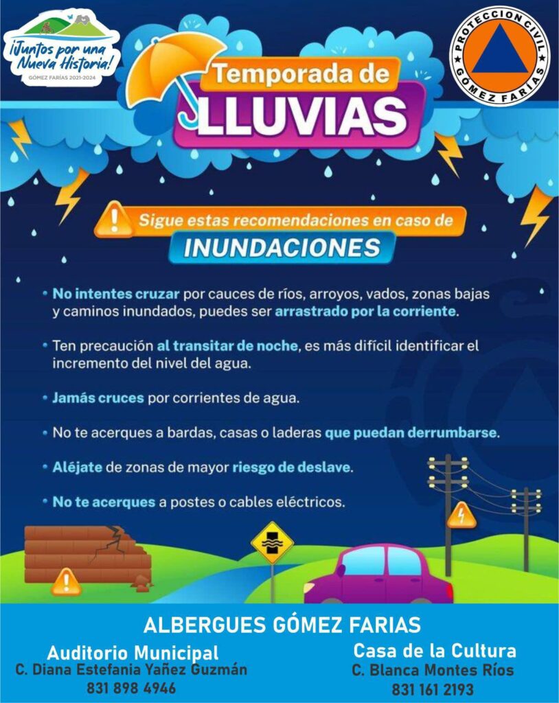 Sigue estas recomendaciones en caso de inundaciones